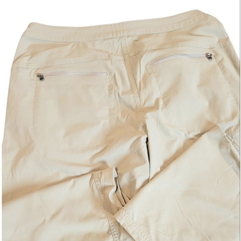 L.L. Bean Hiking Pants Women 10 Reg Tan Nylon Spandex Bungee Hem Outdoor Classic - Picture 6 of 9